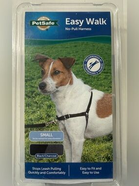 NEW IN PACKAGE PetSafe Easy Walk No-Pull Dog Harness - Black/Charcoal